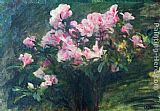 Charles Amable Lenoir Canvas Paintings - Azalees Etude
